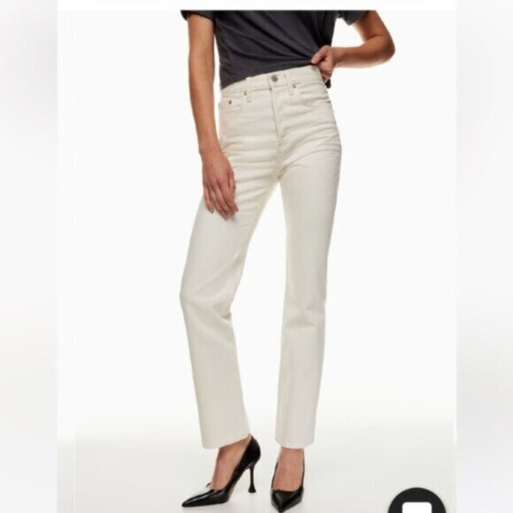 Aritzia   NEW Denim Forum The Joni High Rise Loose  High-waisted jeans Bone - Picture 11 of 13